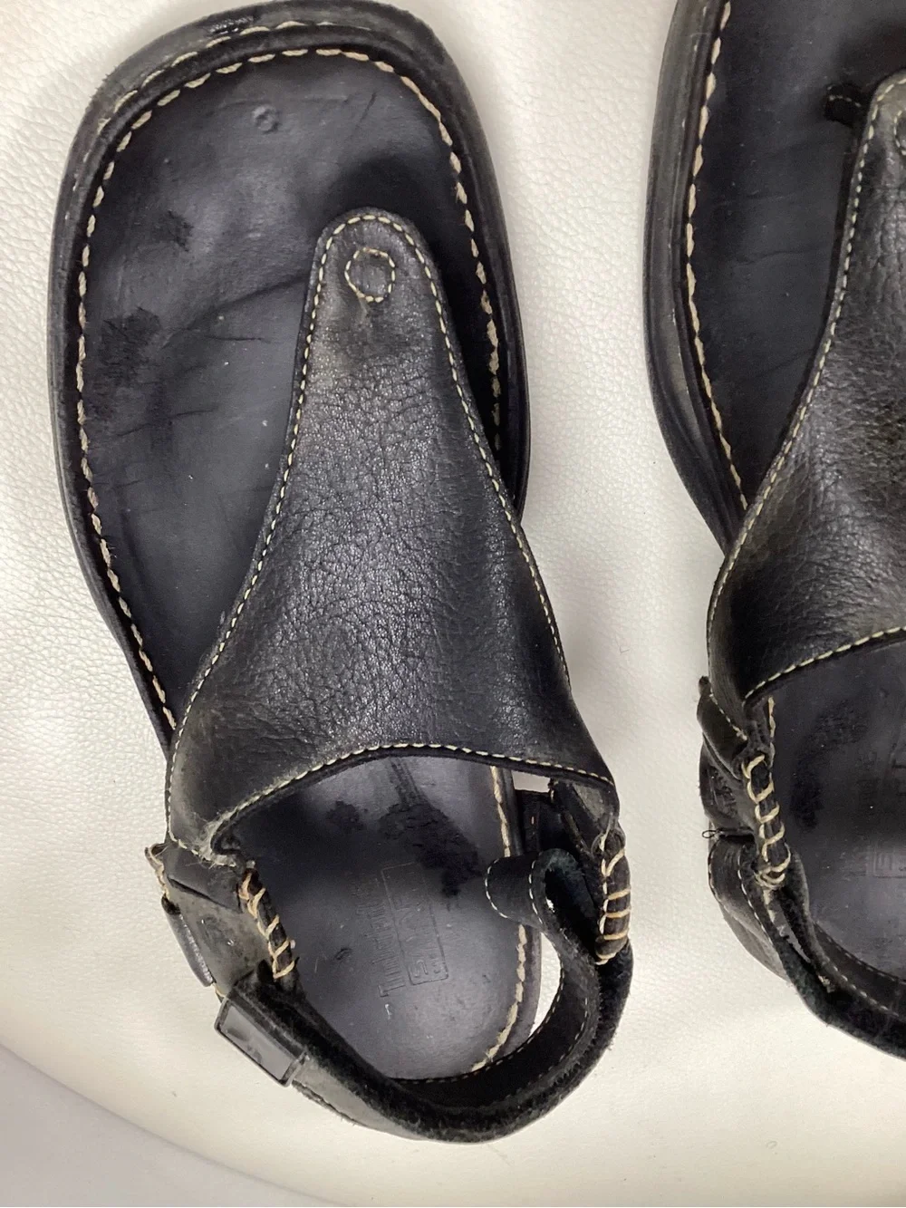 Timberland Smart Comfort Black Leather Sandals Size 8M